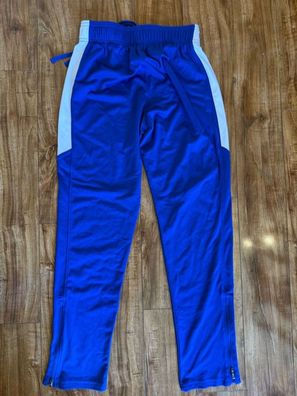 Under Armour Men’s Blue White Joggers Sweatpants Ankle Zipper Small Loose - Picture 10 of 14